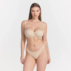 FITS EVERYBODY BALCONETTE BRA | SAND ON A MODEL FRONT VIEW @ | FOCUS: 0.0, 1.0, 0.9