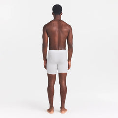 SKIMS COTTON MENS 5" BOXER BRIEF | CHALK ON A MODEL BACK VIEW