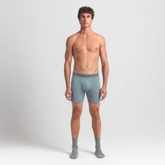 SKIMS COTTON MENS 5" BOXER BRIEF | SKY ON A MODEL FRONT VIEW @ | FOCUS: 0.0, 1.0, 0.9