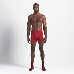 SKIMS STRETCH MENS 5" BOXER BRIEF 3-PACK | WOOD MULTI ON A MODEL FRONT VIEW @ | FOCUS: 0.0, 1.0, 0.9