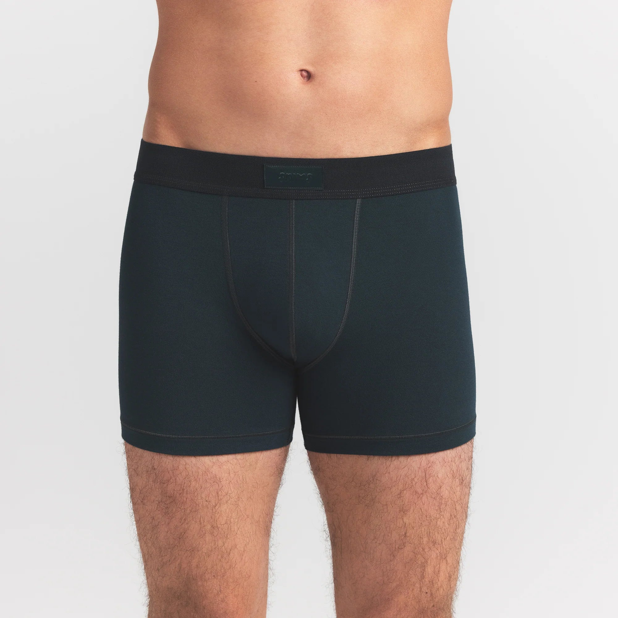 SKIMS COTTON MENS 3" BOXER BRIEF 3-PACK | VERDANT MULTI ON A MODEL FRONT VIEW @ | FOCUS: 0.0, 1.0, 0.9