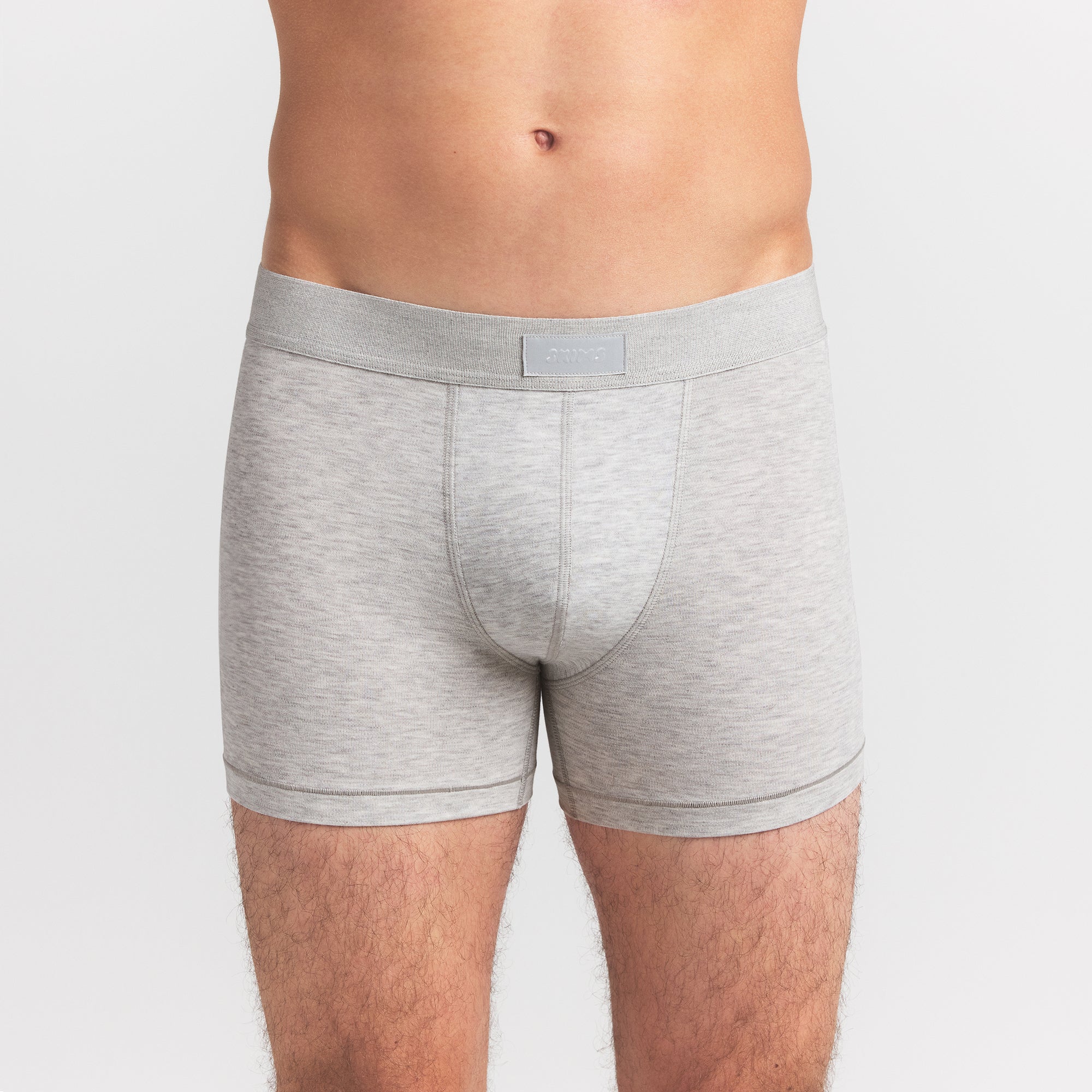 SKIMS COTTON MENS 3" BOXER BRIEF 3-PACK | VERDANT MULTI ON A MODEL FRONT VIEW @ | FOCUS: 0.0, 1.0, 0.9