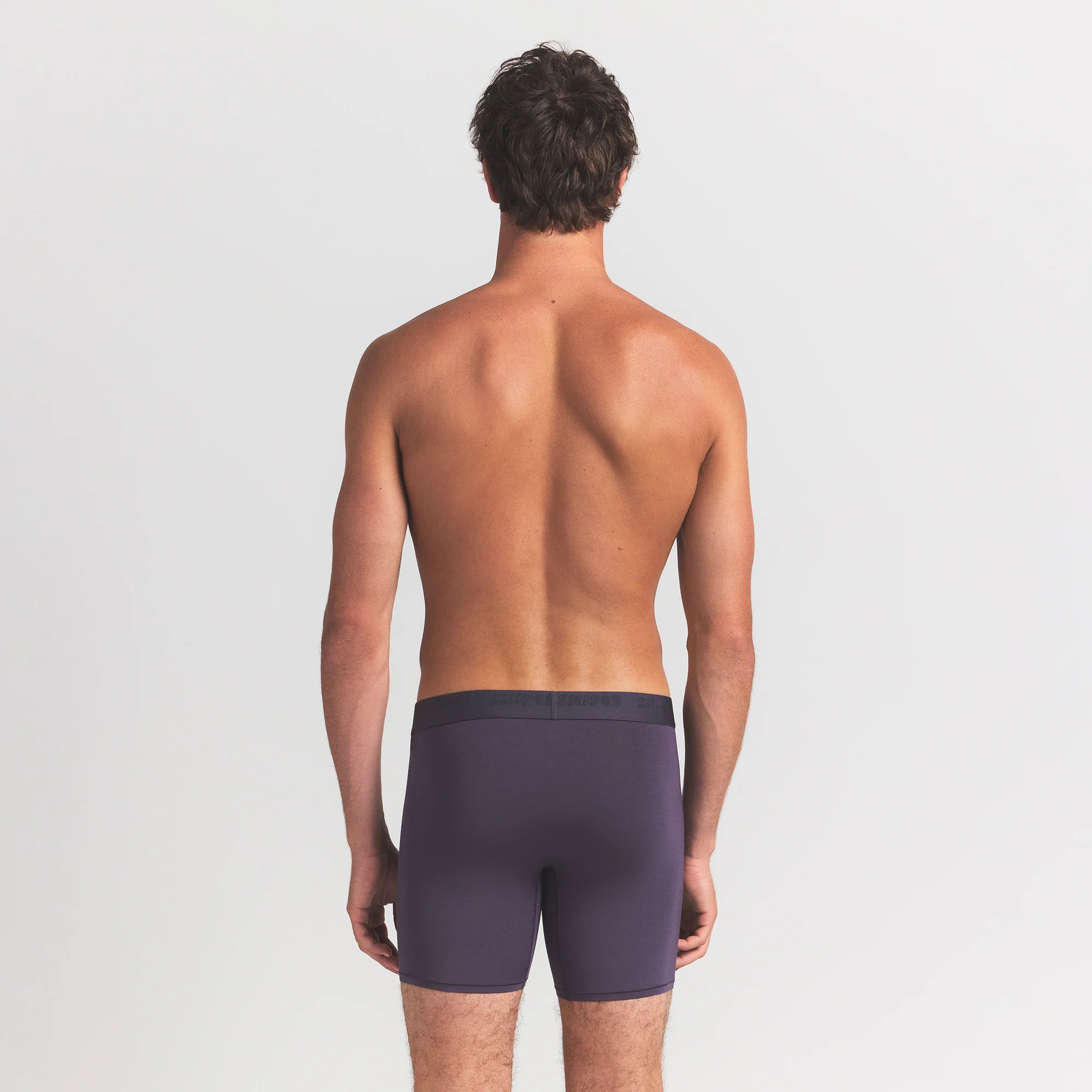 SKIMS STRETCH MENS 5" BOXER BRIEF 5-PACK | RAVEN CURRANT MULTI ON A MODEL BACK VIEW @ | FOCUS: 0.0, 1.0, 0.9