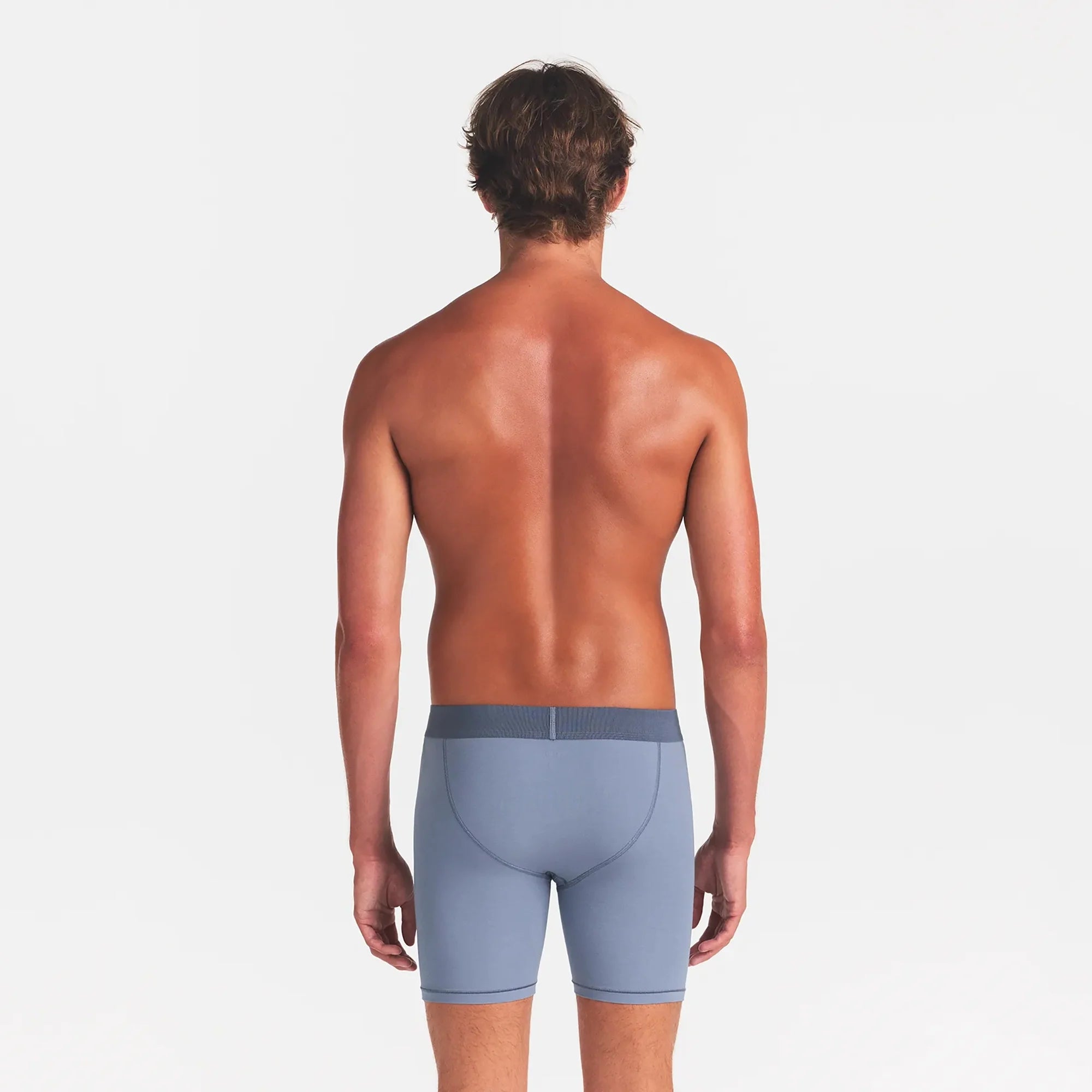 SKIMS COTTON MENS 5" BOXER BRIEF 5-PACK | ATMOSPHERE MULTI ON A MODEL BACK VIEW