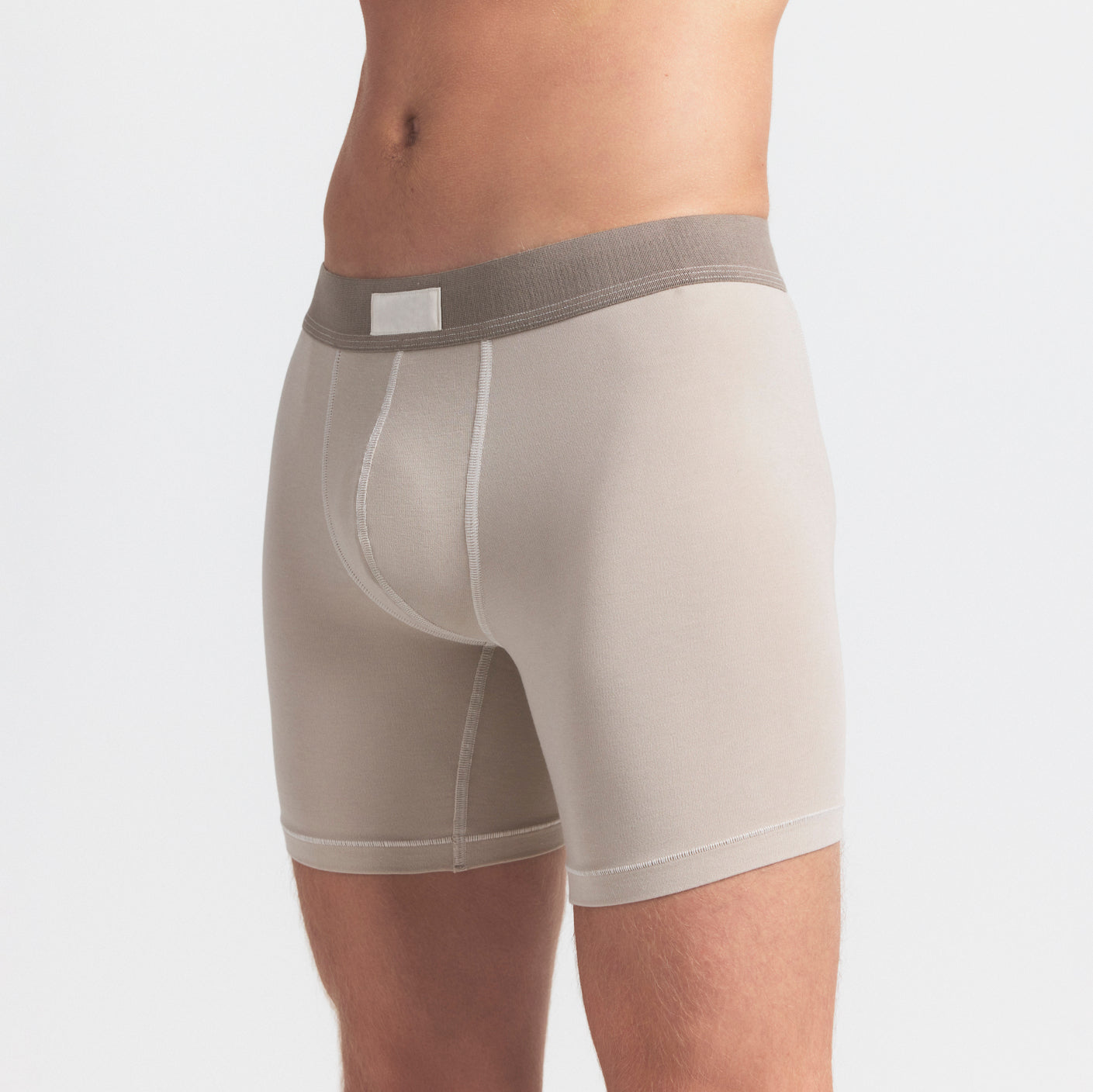 SKIMS COTTON MENS 5" BOXER BRIEF 5-PACK | BLUE BLACK STONE MULTI ON A MODEL SIDE VIEW @ | FOCUS: 0.0, 1.0, 0.9