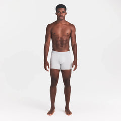 SKIMS STRETCH MENS 3" BOXER BRIEF | LIGHT HEATHER GREY ON A MODEL FRONT VIEW @ | FOCUS: 0.0, 1.0, 0.9