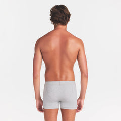 SKIMS COTTON MENS 3" BOXER BRIEF | LIGHT HEATHER GREY ON A MODEL BACK VIEW @ | FOCUS: 0.0, 1.0, 0.9