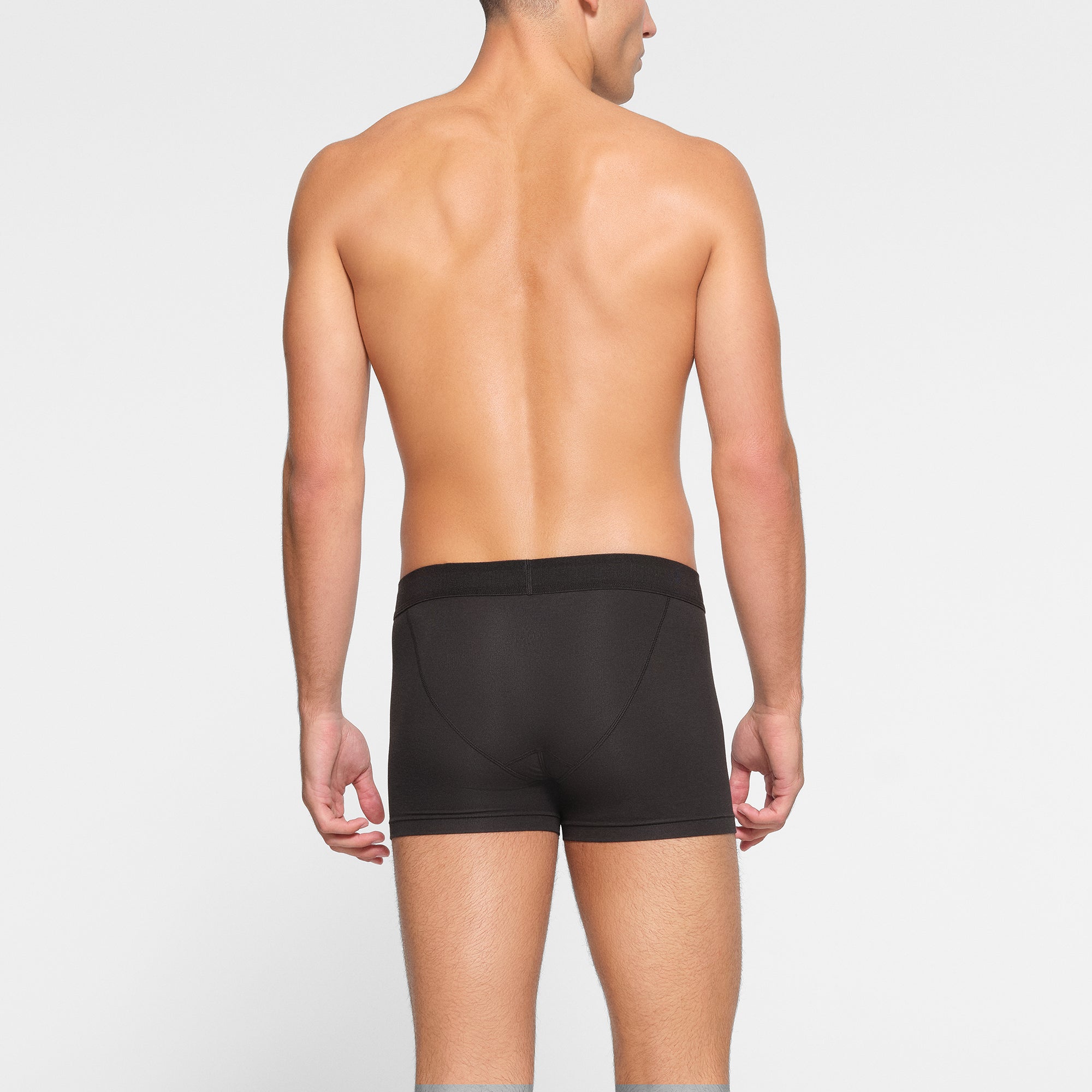SKIMS COTTON MENS 3" BOXER BRIEF 3-PACK ON A MODEL BACK VIEW