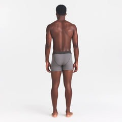 SKIMS COTTON MENS 3" BOXER BRIEF | WASHED GUNMETAL ON A MODEL BACK VIEW