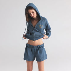 COTTON POPLIN BOXER | HARBOR ON A MODEL SIDE VIEW | FOCUS: 0.0, 1.0, 0.9