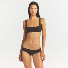 RAW EDGE COTTON MICRO SCOOP BRALETTE | PHOENIX ON A MODEL SIDE VIEW @ | FOCUS: 0.0, 1.0, 0.9