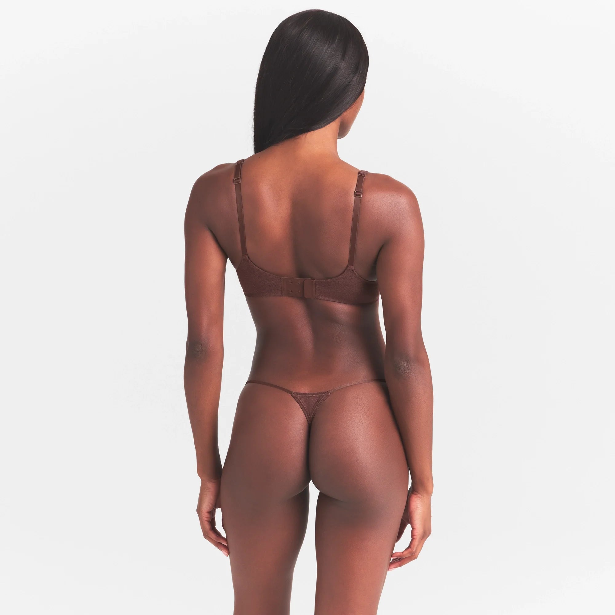 EVERYDAY COTTON ULTIMATE TEARDROP PUSH-UP BRA | COCOA HEATHER ON A MODEL SIDE  VIEW @ | FOCUS: 0.0, 1.0, 0.9