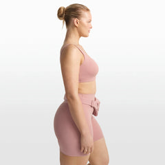 NikeSKIMS MATTE SCOOP NECK BRA | HIMALAYAN ON A MODEL FRONT VIEW @ | FOCUS: 0.0, 1.0, 0.9