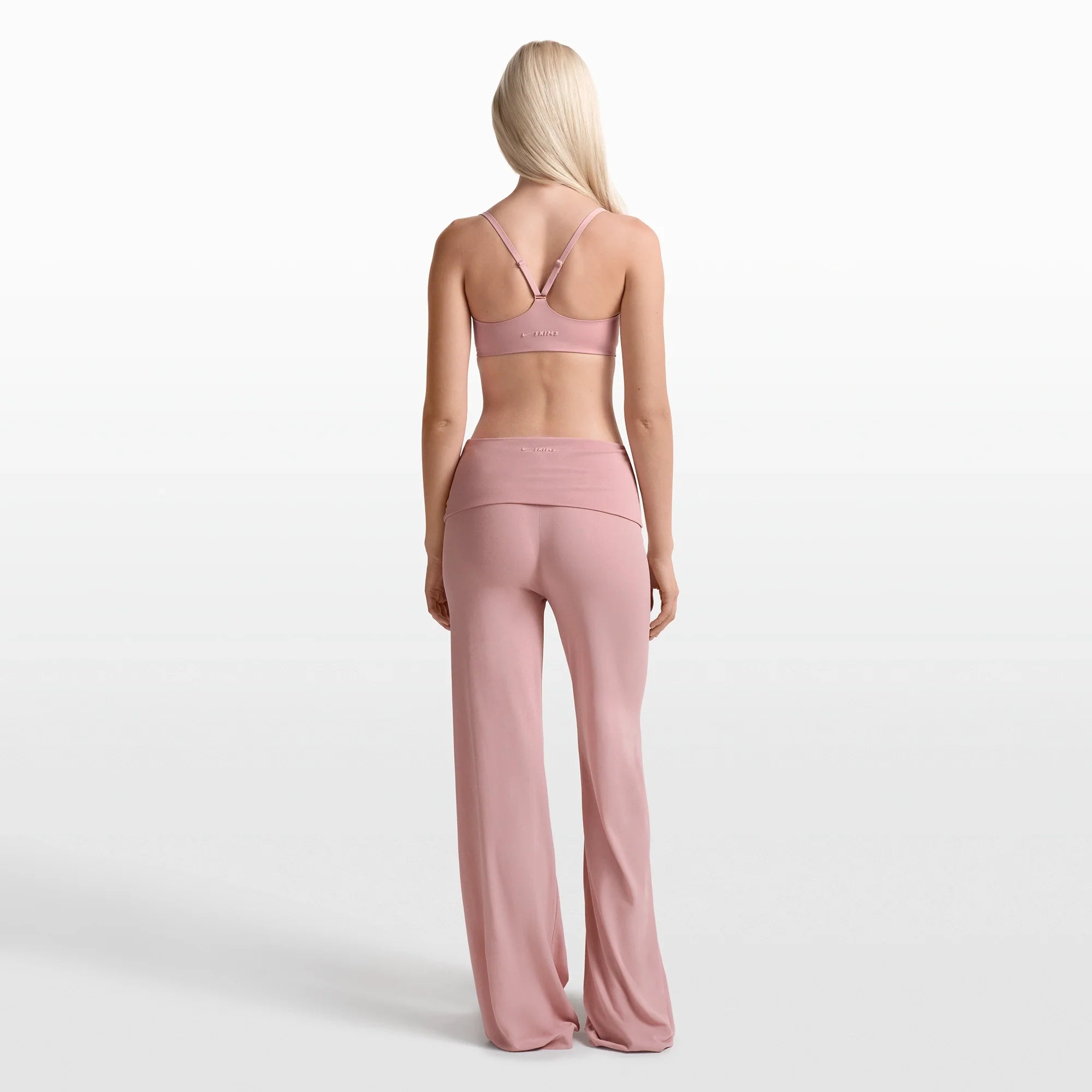 NikeSKIMS MATTE CONTOUR CAMI BRA | HIMALAYAN ON A MODEL FRONT VIEW @ | FOCUS: 0.0, 1.0, 0.9