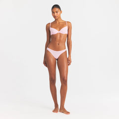 EVERYDAY COTTON UNLINED DEMI BRA | PEONY ON A MODEL FRONT VIEW @ | FOCUS: 0.0, 1.0, 0.9