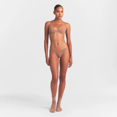 EVERYDAY COTTON UNLINED DEMI BRA | SIENNA HEATHER ON A MODEL FRONT  VIEW @ | FOCUS: 0.0, 1.0, 0.9
