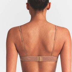 EVERYDAY COTTON UNLINED DEMI BRA | SIENNA HEATHER ON A MODEL SIDE  VIEW @ | FOCUS: 0.0, 1.0, 0.9
