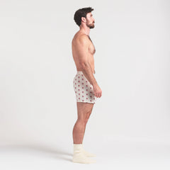 SKIMS FOR TEAM USA COTTON POPLIN MENS OLYMPIC BOXER | ECRU ON A MODEL FRONT VIEW @ | FOCUS: 0.0, 1.0, 0.9