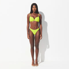 SIGNATURE SWIM ULTIMATE PUSH-UP TIE BACK BIKINI TOP | SPHENE ON A MODEL FRONT VIEW 