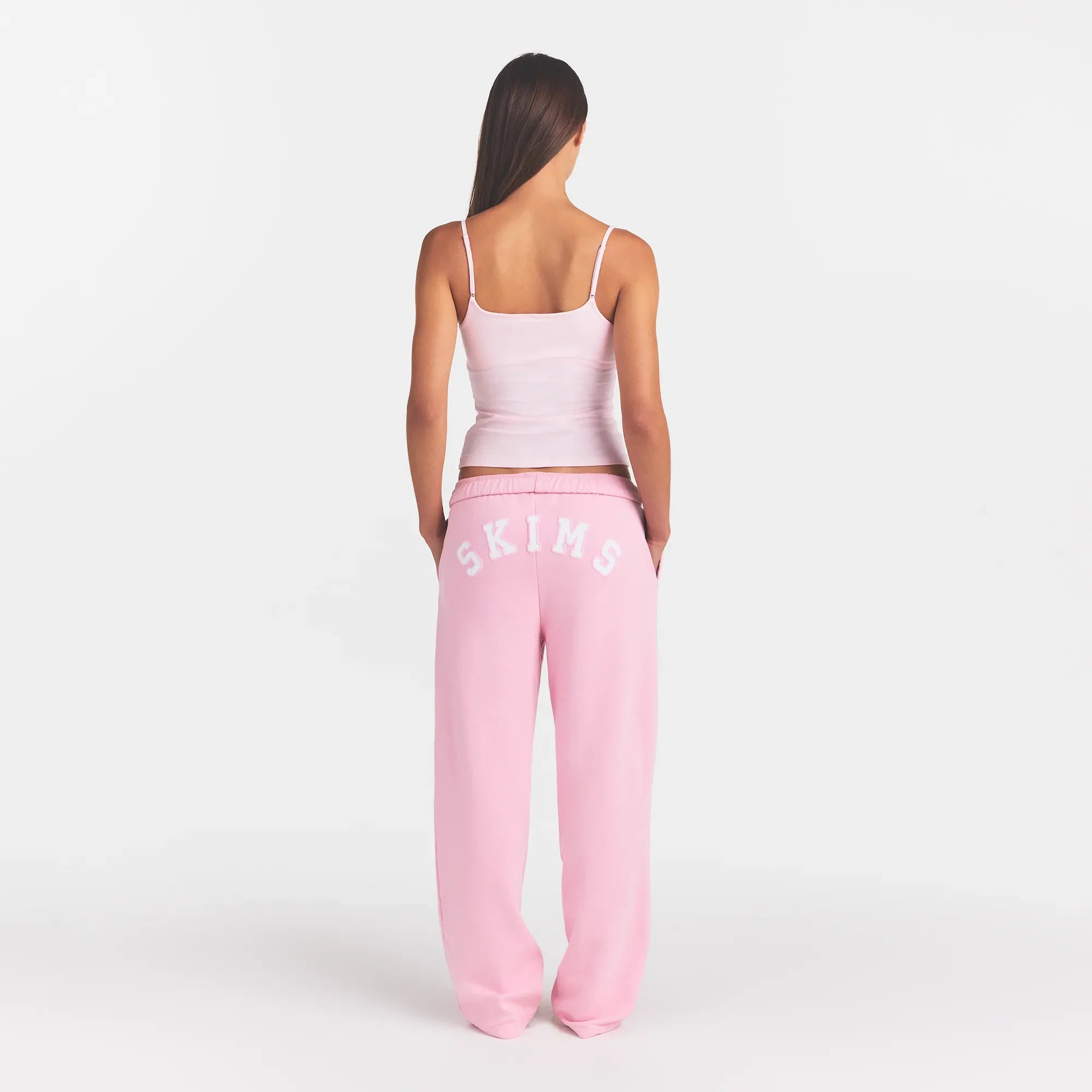 COTTON FLEECE CLASSIC STRAIGHT LEG PANT | HALITE WITH SNOW LOGO ON A MODEL BACK VIEW @ | FOCUS: 0.0, 1.0, 0.9
