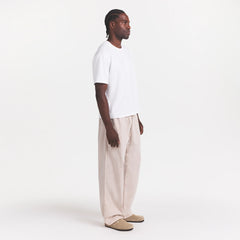WOVEN MENS KARATE PANT | STONE ON A MODEL FRONT VIEW @ | FOCUS: 0.0, 1.0, 0.9