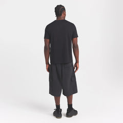 WOVEN MENS RELAXED CARGO SHORT | ONYX ON A MODEL FRONT VIEW @ | FOCUS: 0.0, 1.0, 0.9