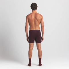 SKIMS STRETCH MENS KNIT BOXER | CURRANT ON A MODEL BACK VIEW @ | FOCUS: 0.0, 1.0, 0.9