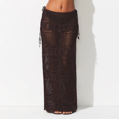 SWIM COVER-UPS CROCHET LONG SKIRT | PHOENIX ON A MODEL SIDE VIEW @ | FOCUS: 0.0, 1.0, 0.9 