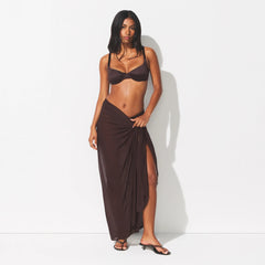 SWIM COVER-UPS SHEER SARONG | PHOENIX ON A MODEL FRONT VIEW @ | FOCUS: 0.0, 1.0, 0.9 