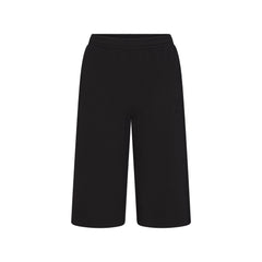 COTTON FLEECE LONG SHORT | ONYX & LAYS FLAT ON A WHITE BACKGROUND | FLT