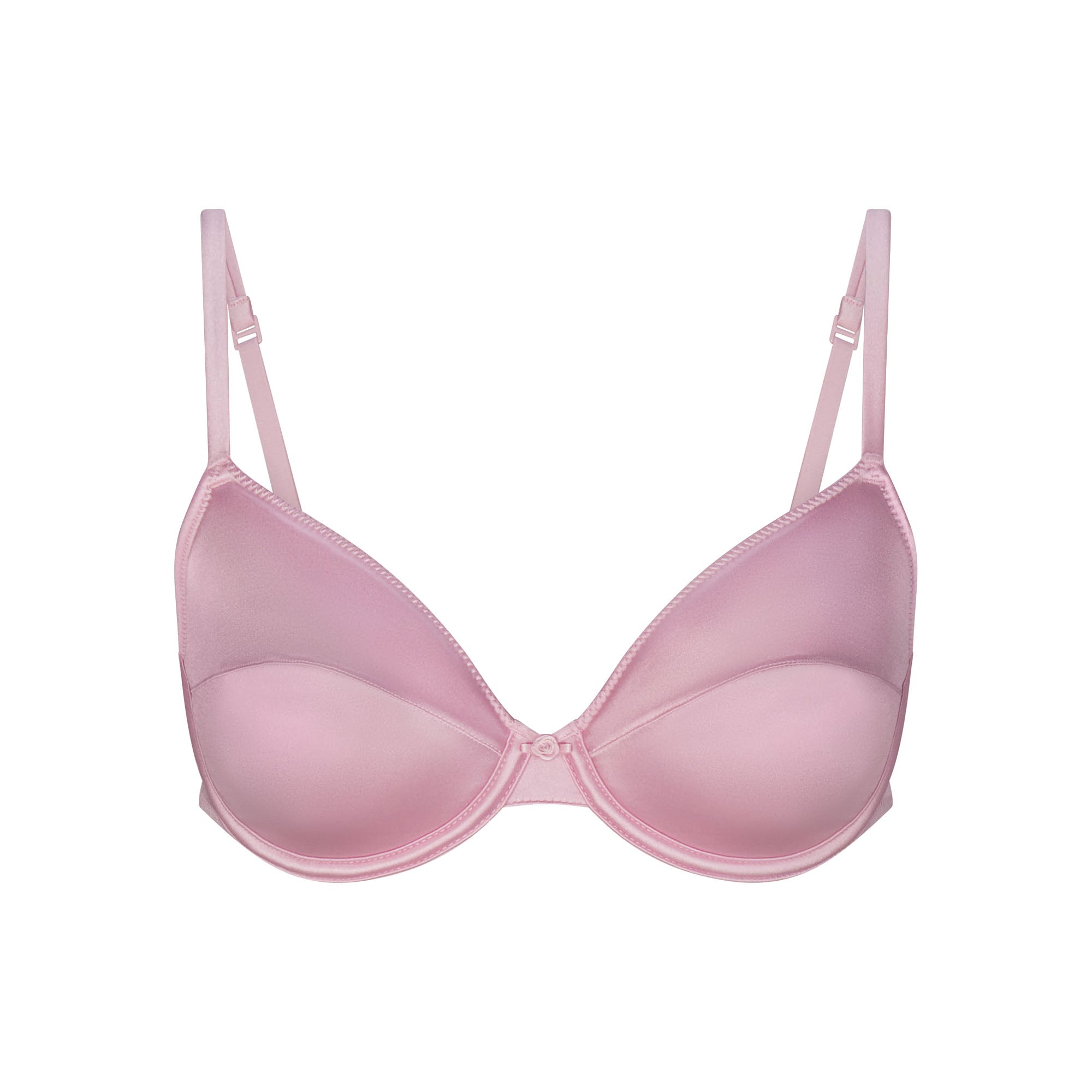 STRETCH SATIN VINTAGE DEMI BRA | HALITE FLAT ON A WHITE BACKGROUND | FLT
