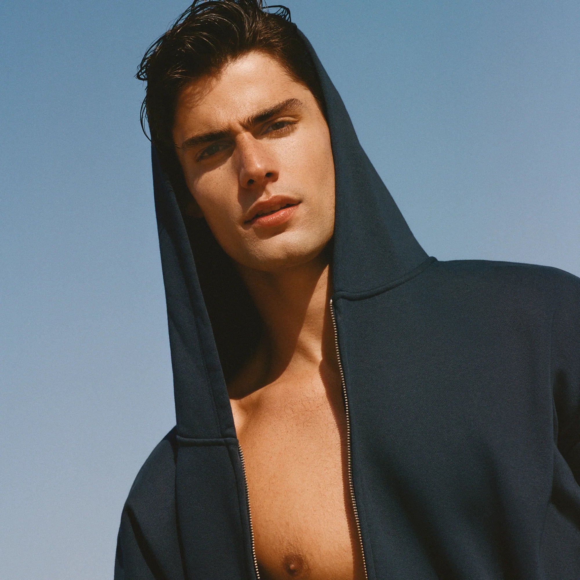FLEECE LOUNGE MENS RELAXED ZIP UP HOODIE | NAVY CAMPAIGN @ | FOCUS: 0.0, 1.0, 0.9