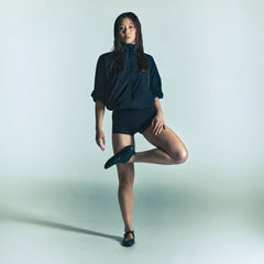 NikeSKIMS STRETCH NYLON OVERSIZED TRACK JACKET | OBSIDIAN CAMPAIGN IMAGERY @ | FOCUS: 0.0, 1.0, 0.9
