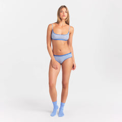 LIGHTWEIGHT COTTON LOGO PICOT HIPSTER | ARCTIC GINGHAM ON A MODEL FRONT VIEW @ | FOCUS: 0.0, 1.0, 0.9