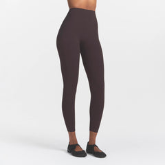 NikeSKIMS STUDIO STRETCH 26" LEGGING | DARK ROASTON A MODEL FRONT 