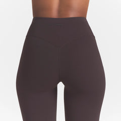 NikeSKIMS STUDIO STRETCH 26" LEGGING | DARK ROASTON A MODEL FRONT 