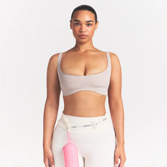 NikeSKIMS STUDIO STRETCH  SEAM FRONT MICRO BRA | LINENON A MODEL FRONT 