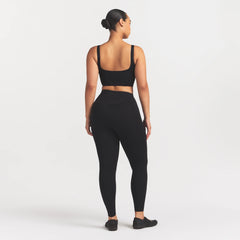 NikeSKIMS MATTE HIGH WAIST CORSET 26" LEGGING | OBSIDIAN ON A MODEL 