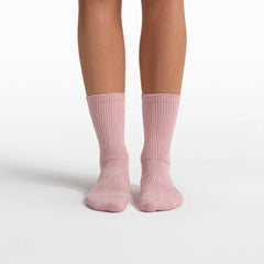 NikeSKIMS ACCESSORIES DRI-FIT PILATES GRIP CREW SOCK | HIMALAYAN FLAT ON A WHITE BACKGROUND