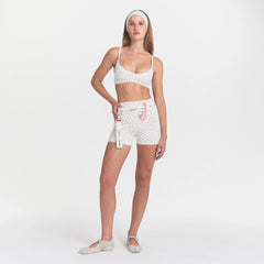NikeSKIMS MATTE 3" SHORT | DITSY FLORAL PRINT ON A MODEL 