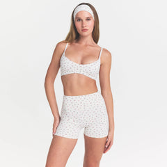NikeSKIMS MATTE 3" SHORT | DITSY FLORAL PRINT ON A MODEL 