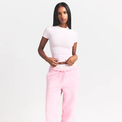 COTTON FLEECE CLASSIC JOGGER | HALITE ON A MODEL FRONT VIEW S | FOCUS: 0.0, 1.0, 0.9