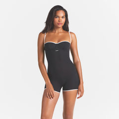 COTTON RIB ONESIE  | SOOT CONTRAST & LAYS FLAT ON A WHITE BACKGROUND | FLT @ | FOCUS: 0.0, 1.0, 0.9