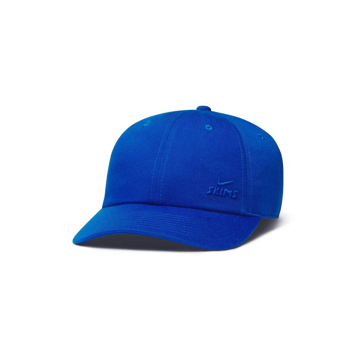 NikeSKIMS ACCESSORIES CLUB CAP | COBALT FLAT ON A WHITE BACKGROUND | FLT