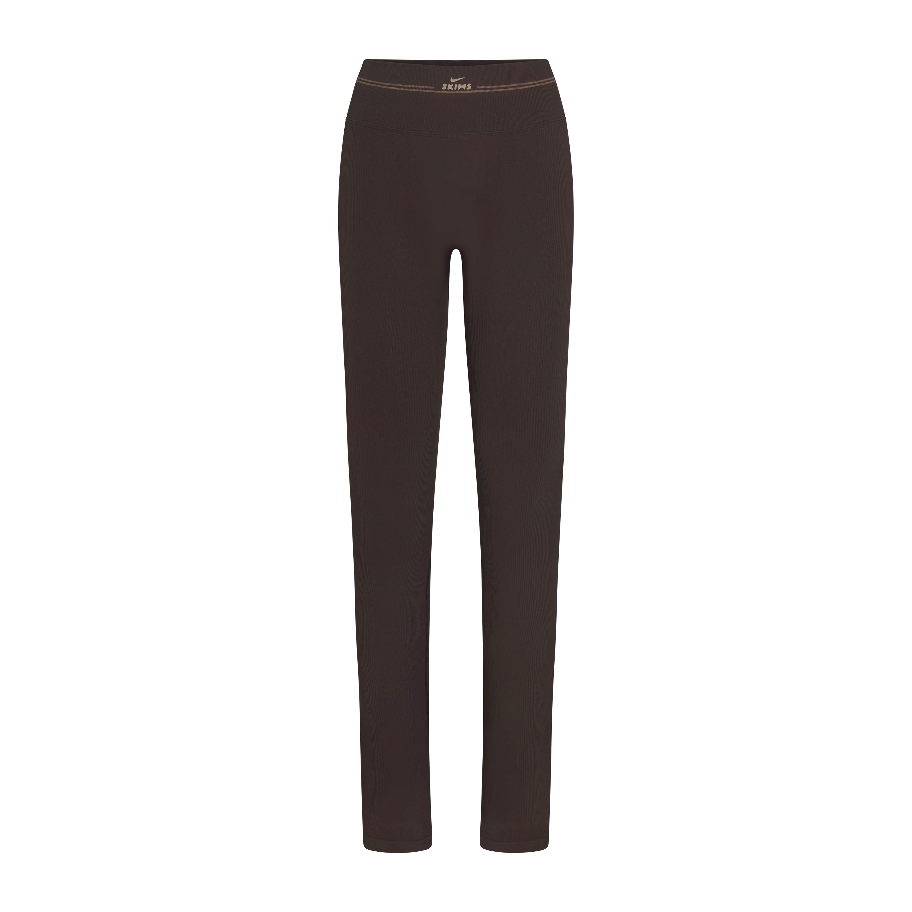 NikeSKIMS RIBBED SEAMLESS 34" STRAIGHT LEGGING | PHOENIX FLAT ON A WHITE BACKGROUND | FLT