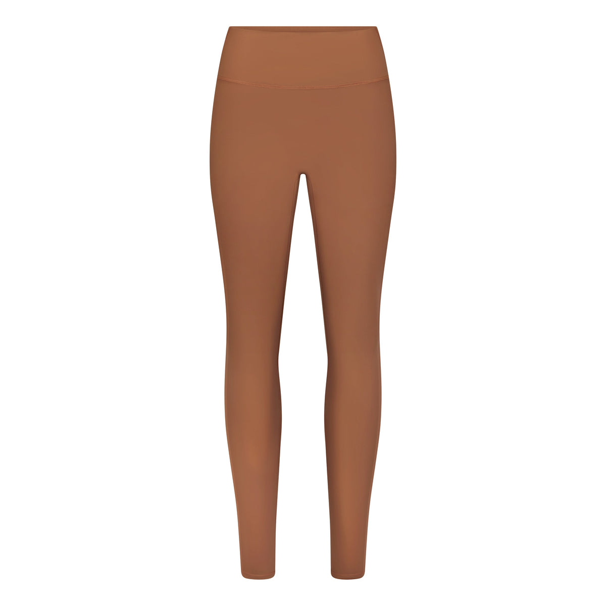 NikeSKIMS MATTE 26" LEGGING | CAROB BROWN FLAT ON A WHITE BACKGROUND | FLT