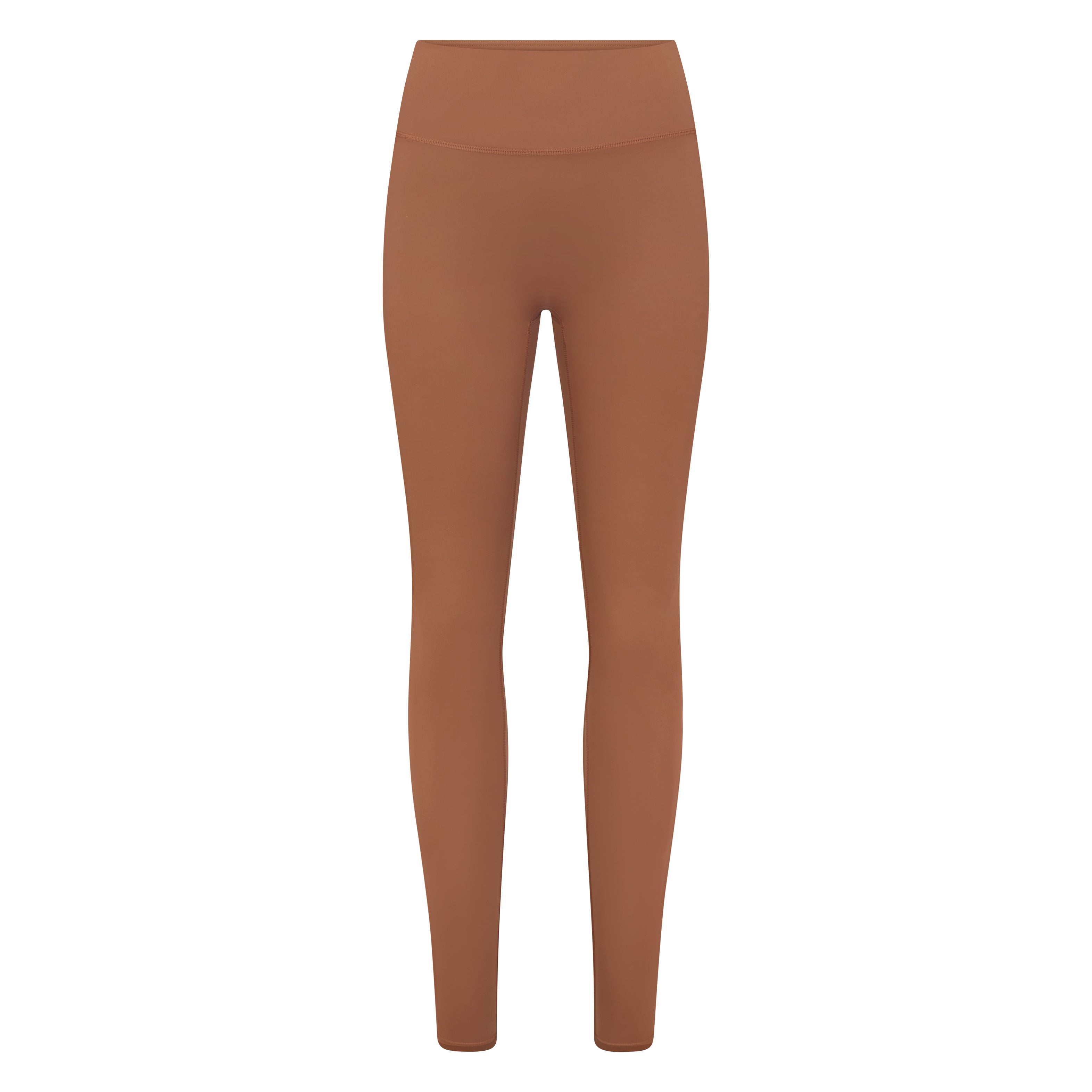 NikeSKIMS MATTE 29" LEGGING | CAROB BROWN FLAT ON A WHITE BACKGROUND | FLT