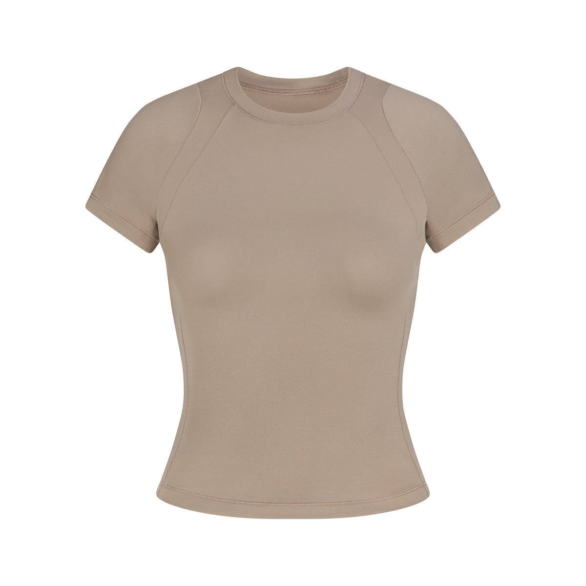 NikeSKIMS AIRY DRI-FIT BABY T-SHIRT | DRIFTWOOD FLAT ON A WHITE BACKGROUND | FLT