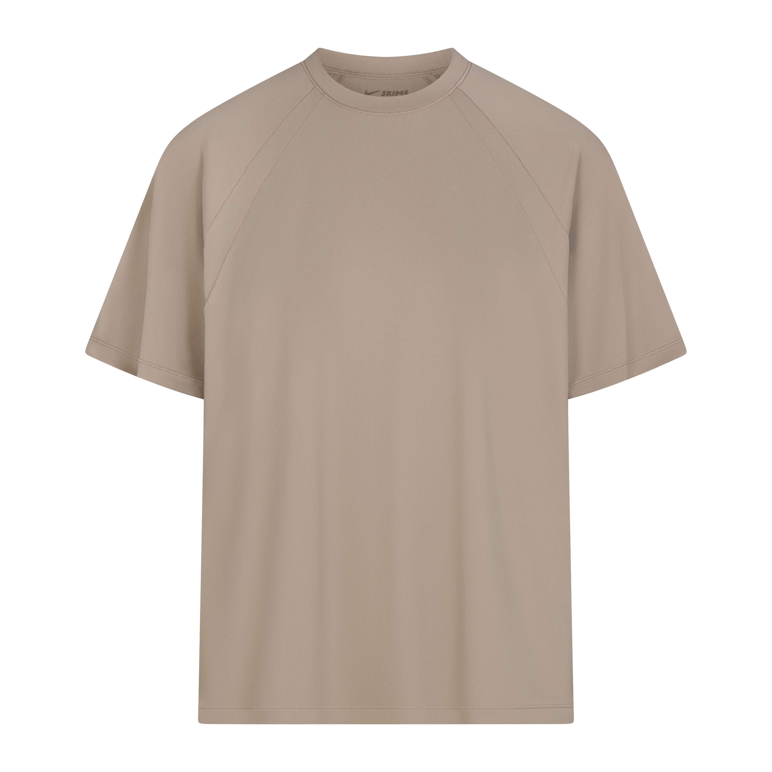 NikeSKIMS AIRY DRI-FIT OVERSIZED T-SHIRT | DRIFTWOOD FLAT ON A WHITE BACKGROUND | FLT