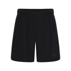 NikeSKIMS STRETCH KNIT DOLPHIN SHORT | NSKM OBSIDIAN/NSKM IGNEOUS FLAT ON A WHITE BACKGROUND | FLT